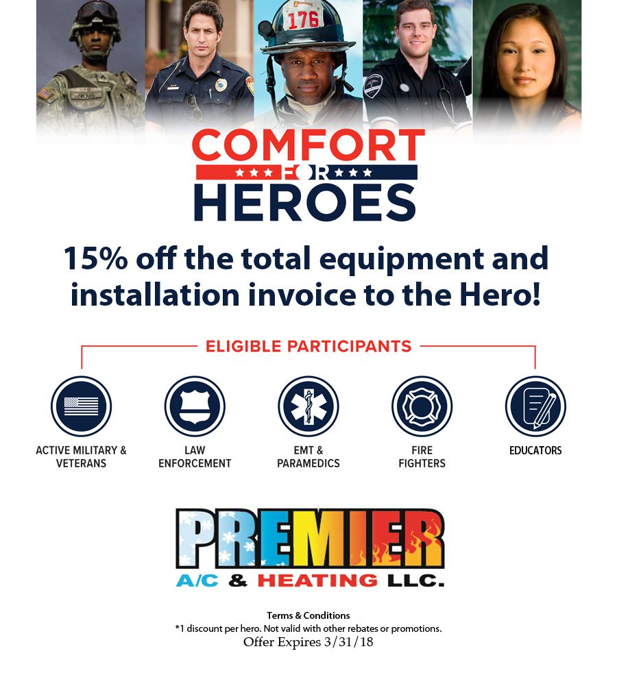 Premier AC & Heating LLC | Rock Hill, SC | comfort for heroes art